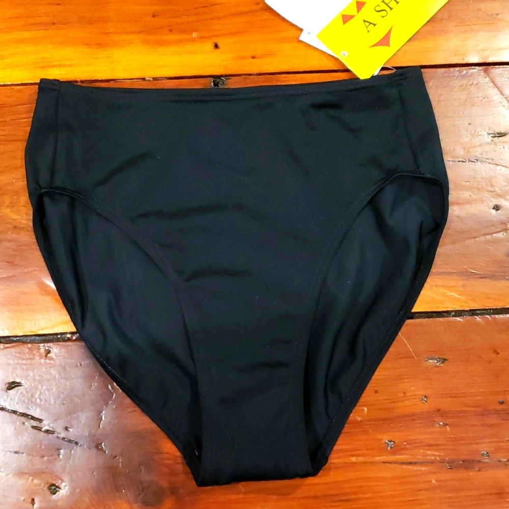 A Shore Fit! Womens Swim Bottom-Sz 6- Black-NWT